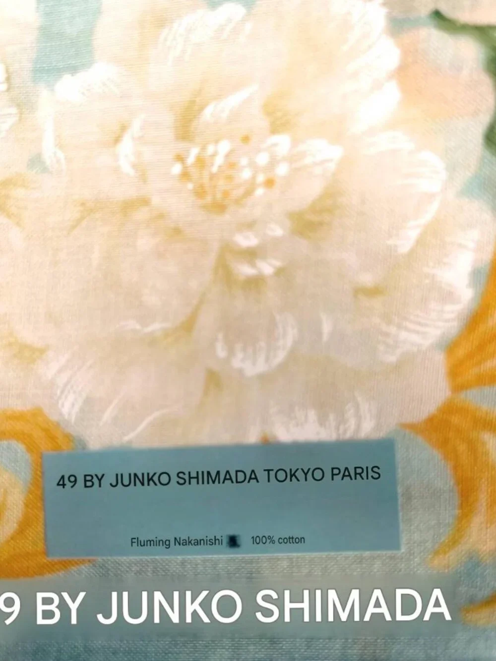 NWT 49AV Junko Shimada Cotton Floral Scarf